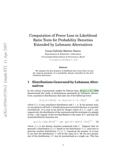 Computation of Power Loss in Likelihood Ratio Tests for Probability
  Densities Extended by Lehmann Alternatives