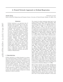 A neural network approach to ordinal regression