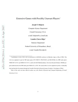 Extensive Games with Possibly Unaware Players