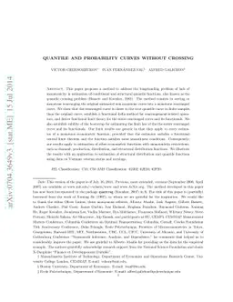 Quantile and Probability Curves Without Crossing