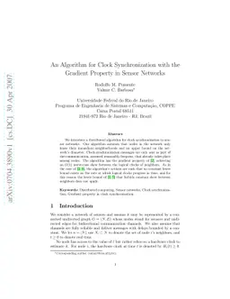 An algorithm for clock synchronization with the gradient property in
  sensor networks