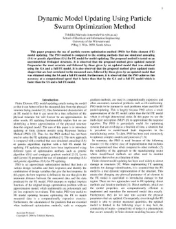 Dynamic Model Updating Using Particle Swarm Optimization Method