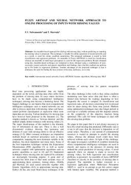 Fuzzy Artmap and Neural Network Approach to Online Processing of Inputs
  with Missing Values