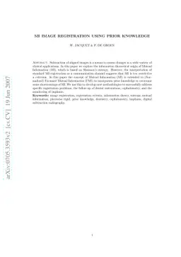 MI image registration using prior knowledge