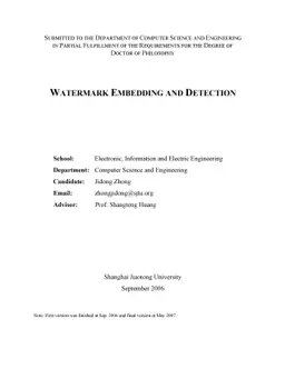 Watermark Embedding and Detection