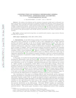 Construction of Bayesian Deformable Models via Stochastic Approximation
  Algorithm: A Convergence Study