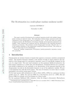 The M-estimator in a multi-phase random nonlinear model
