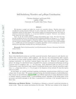 Self-Stabilizing Wavelets and r-Hops Coordination