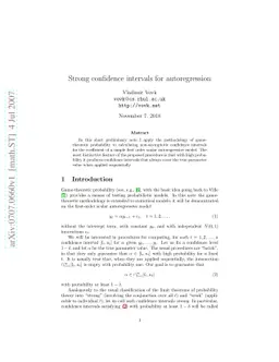 Strong confidence intervals for autoregression