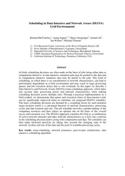 Scheduling in Data Intensive and Network Aware (DIANA) Grid Environments