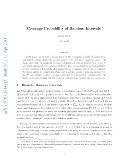 Coverage Probability of Random Intervals