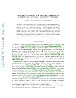 Graphical methods for efficient likelihood inference in Gaussian
  covariance models