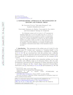 A nonparametric approach to the estimation of lengths and surface areas