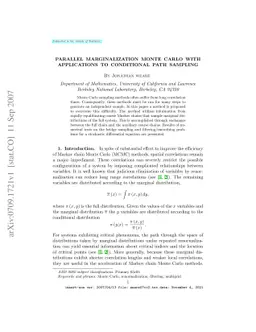 Parallel marginalization Monte Carlo with applications to conditional
  path sampling