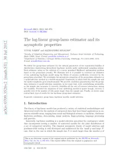 The log-linear group-lasso estimator and its asymptotic properties
