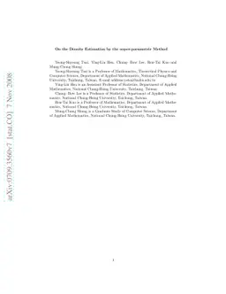 On The Density Estimation by Super-Parametric Method