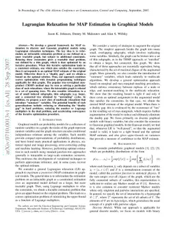 Lagrangian Relaxation for MAP Estimation in Graphical Models