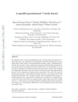 A parallel gravitational N-body kernel