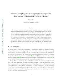 Inverse Sampling for Nonasymptotic Sequential Estimation of Bounded
  Variable Means