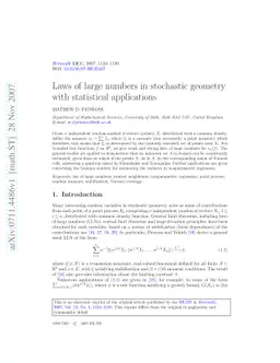 Laws of large numbers in stochastic geometry with statistical
  applications
