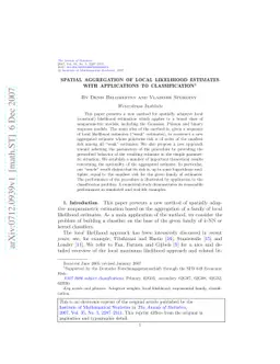 Spatial aggregation of local likelihood estimates with applications to
  classification