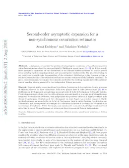 Second-order asymptotic expansion for a non-synchronous covariation
  estimator