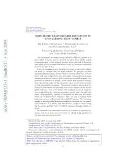 Normalized least-squares estimation in time-varying ARCH models