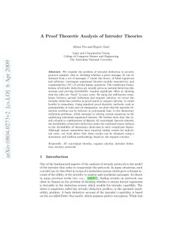 A proof theoretic analysis of intruder theories