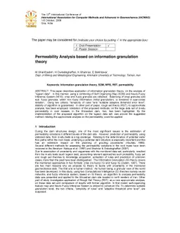 Permeability Analysis based on information granulation theory