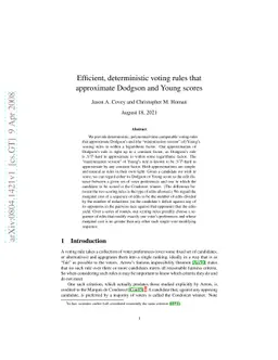 A $O(\log m)$, deterministic, polynomial-time computable approximation
  of Lewis Carroll's scoring rule
