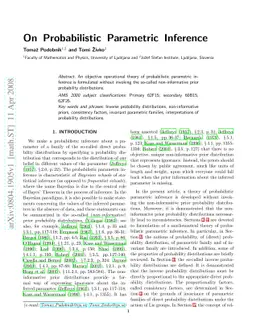 On Probabilistic Parametric Inference