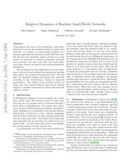 Adaptive Dynamics of Realistic Small-World Networks