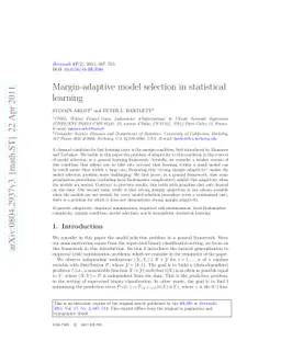 Margin-adaptive model selection in statistical learning