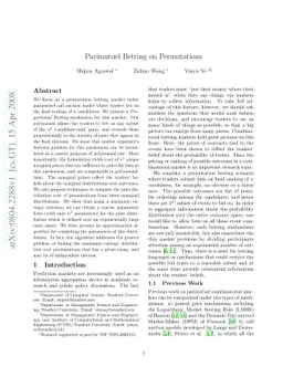 Parimutuel Betting on Permutations