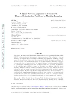 A Quasi-Newton Approach to Nonsmooth Convex Optimization Problems in
  Machine Learning