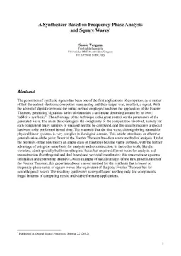A Synthesizer Based on Frequency-Phase Analysis and Square Waves