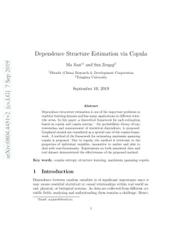 Dependence Structure Estimation via Copula