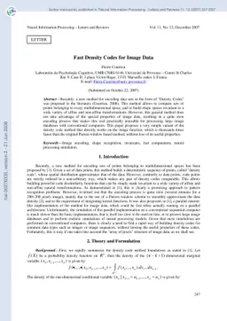 Fast Density Codes for Image Data
