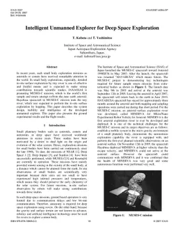 Intelligent Unmanned Explorer for Deep Space Exploration