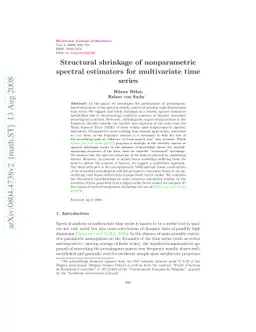 Structural shrinkage of nonparametric spectral estimators for
  multivariate time series