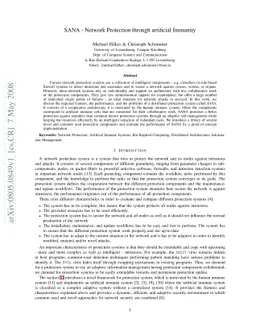 SANA - Network Protection through artificial Immunity