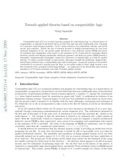 Towards applied theories based on computability logic