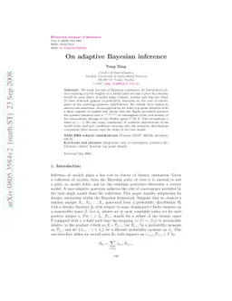 On adaptive Bayesian inference