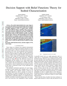 Decision Support with Belief Functions Theory for Seabed
  Characterization