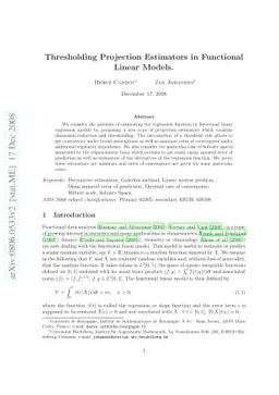 Thresholding Projection Estimators in Functional Linear Models