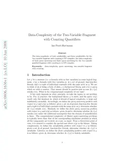 Data-Complexity of the Two-Variable Fragment with Counting Quantifiers