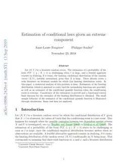 Estimation of conditional laws given an extreme component