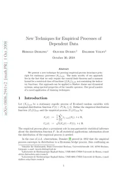 New Techniques for Empirical Process of Dependent Data
