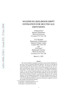 Maximum Likelihood Drift Estimation for Multiscale Diffusions
