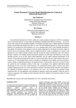 Linear Parameter Varying Model Identification for Control of
  Rotorcraft-based UAV